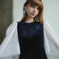 velour dot long dress