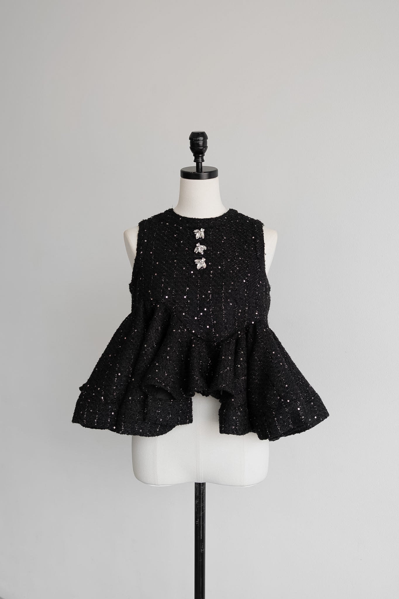 glitter tweed peplum tops – Acka online store