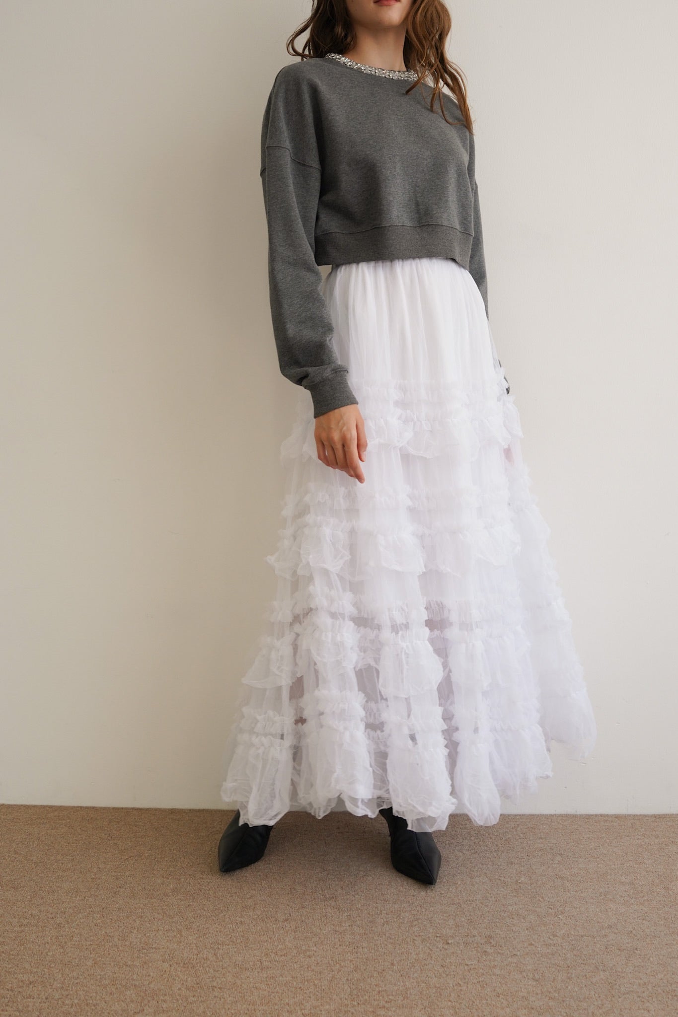 tulle long skirt