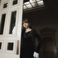 bijou dot velour frill dress