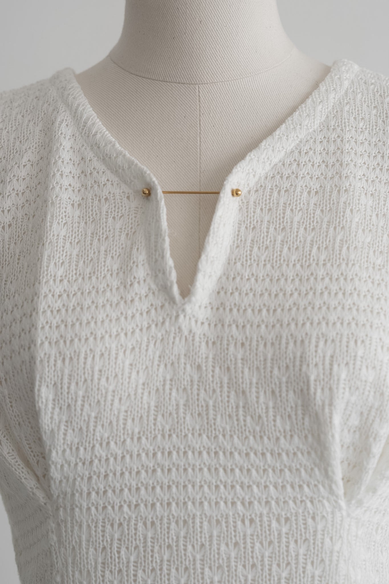 v neck lace knit one-piece