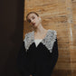 lace collar knit cardigan