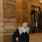 lace collar knit cardigan