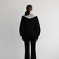 lace collar knit cardigan