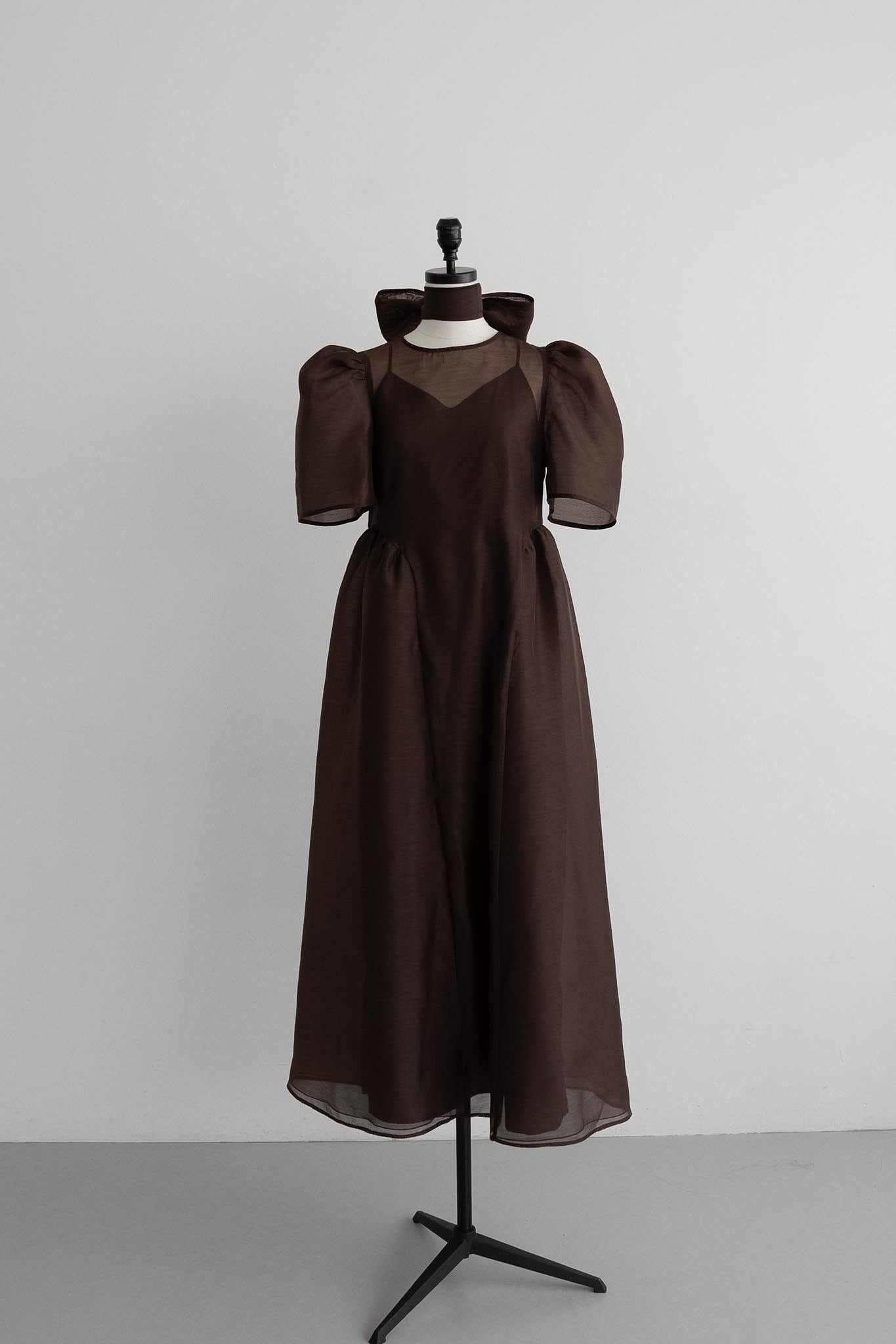 tulle choker flare dress