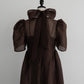 tulle choker flare dress