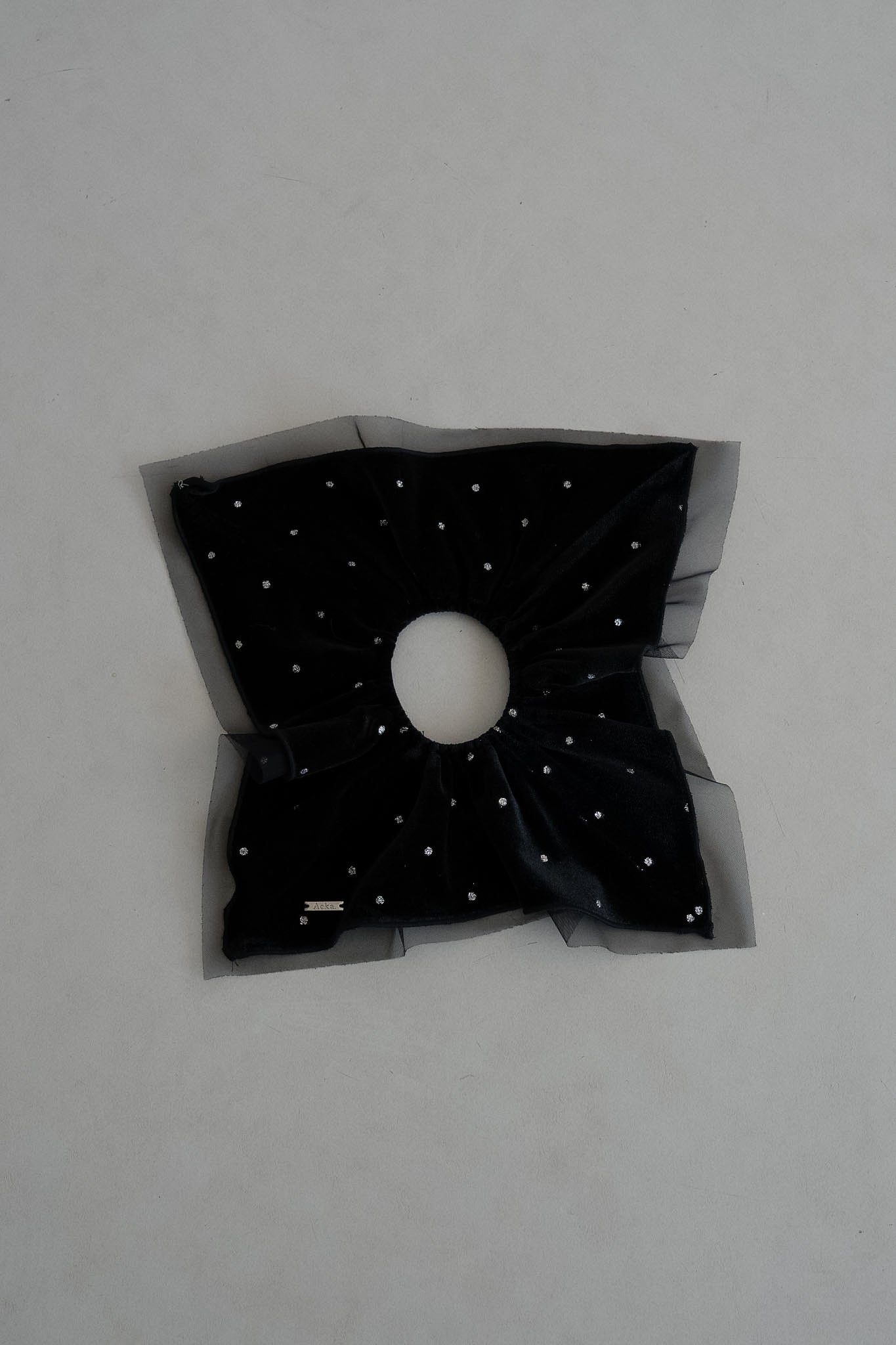 bijou dot velour scrunchie