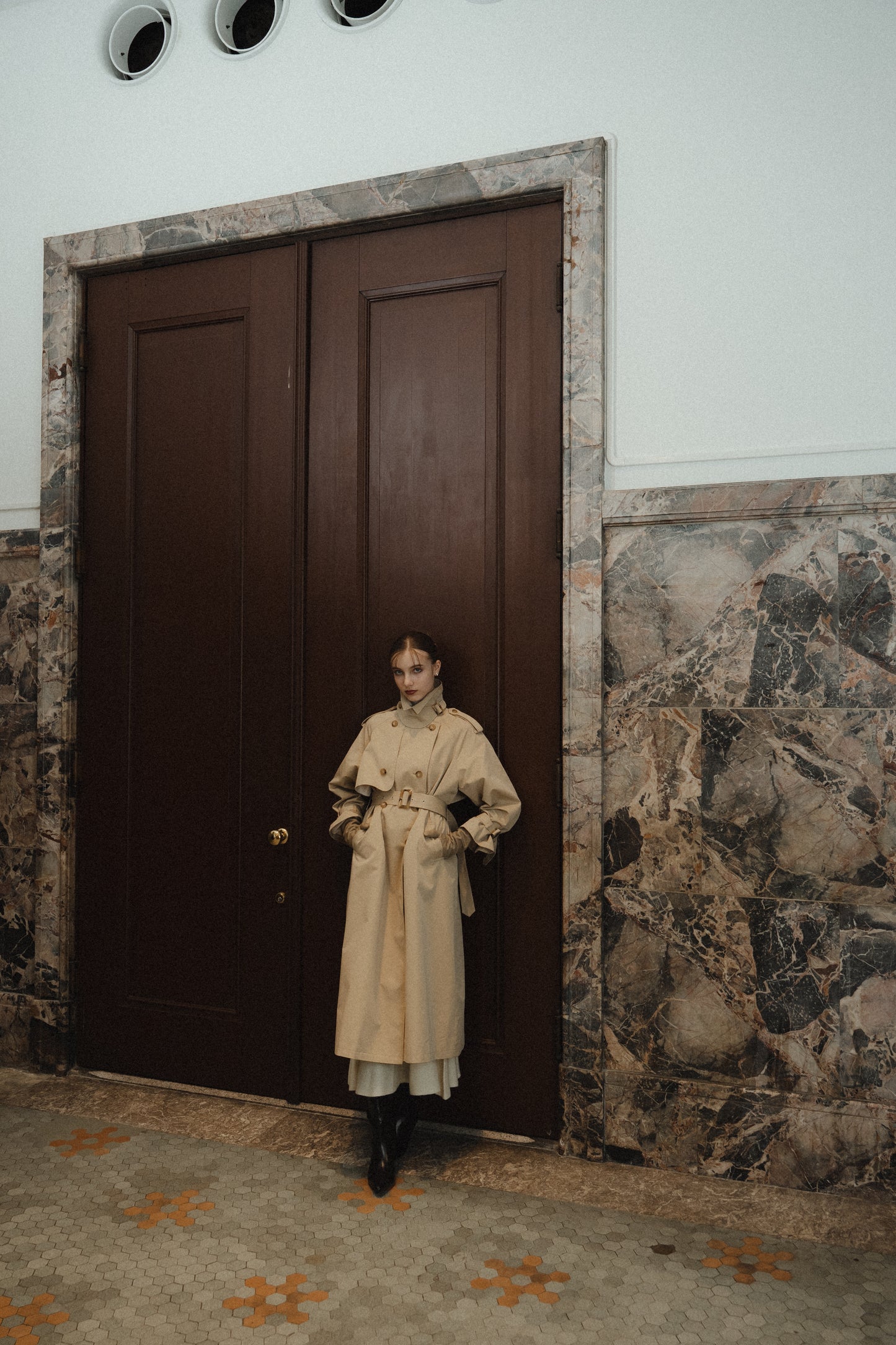 classic belted trench coat