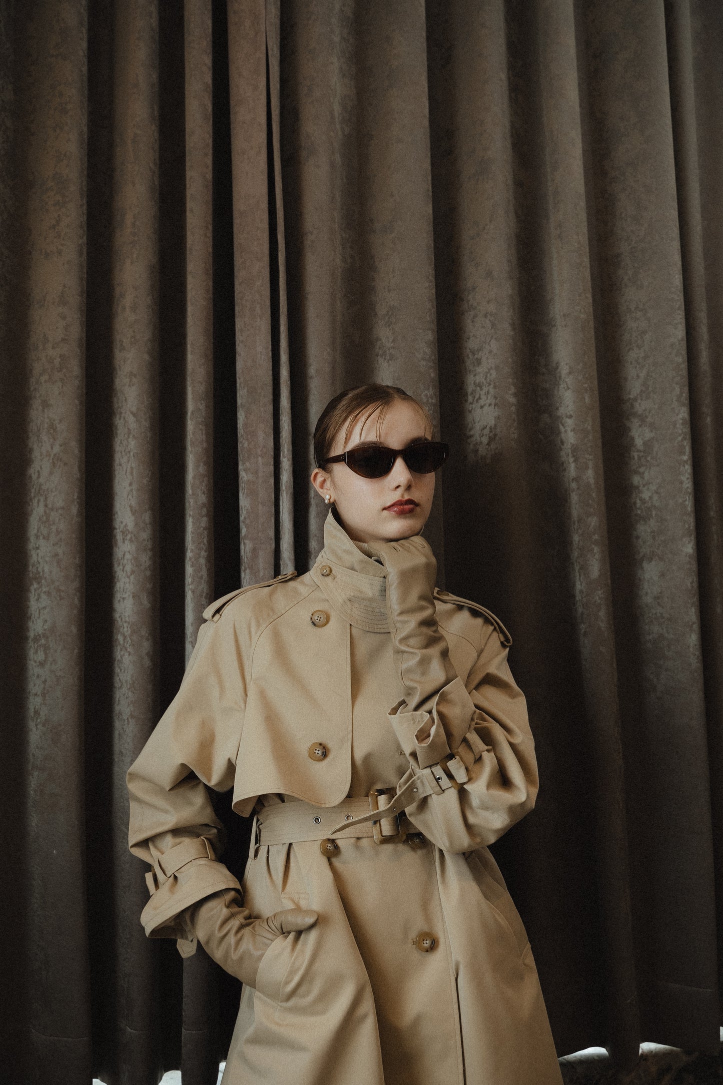 classic belted trench coat