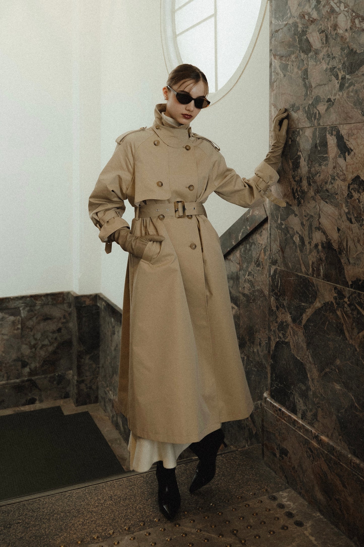 classic belted trench coat
