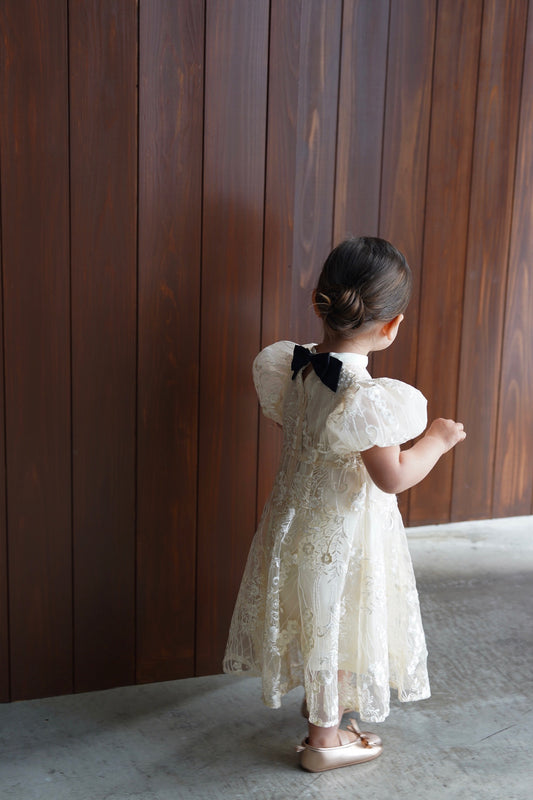 ［kids］lace flare dress