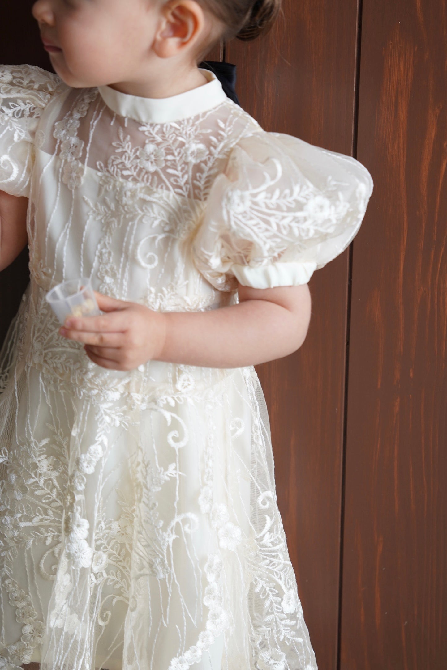 ［kids］lace flare dress