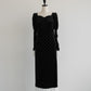 bijou dot velour frill dress