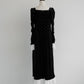 bijou dot velour frill dress