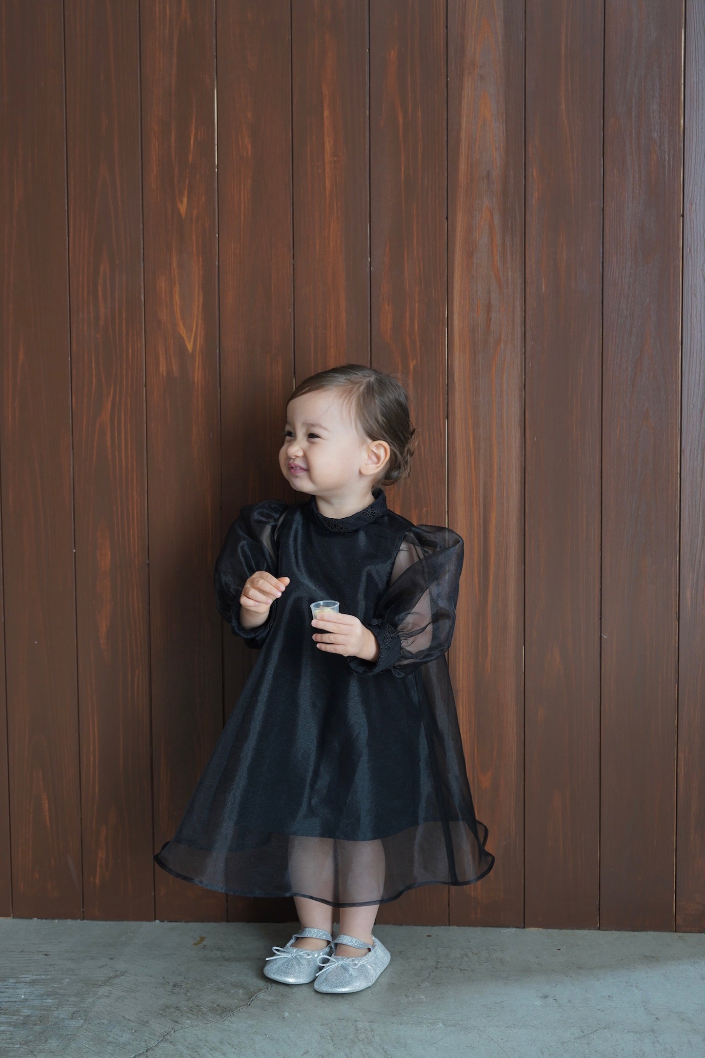 ［kids］sheer over one-piece