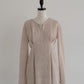 v neck lace knit one-piece