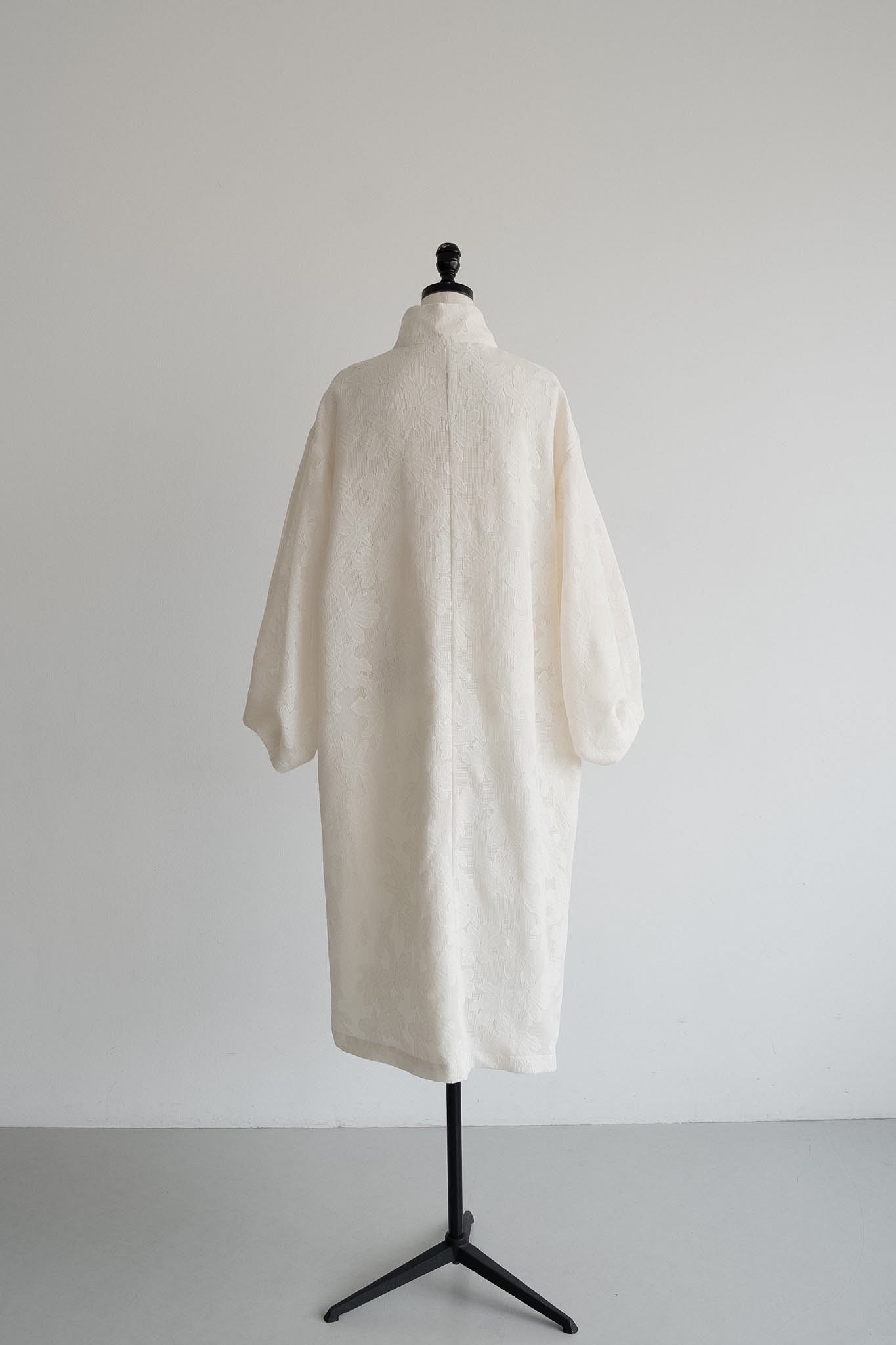 jacquard stand collar coat