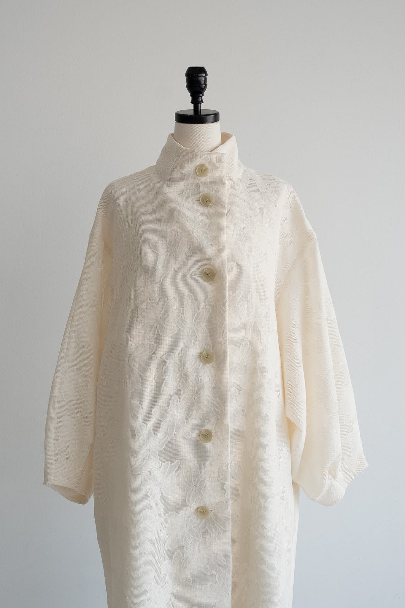 jacquard stand collar coat