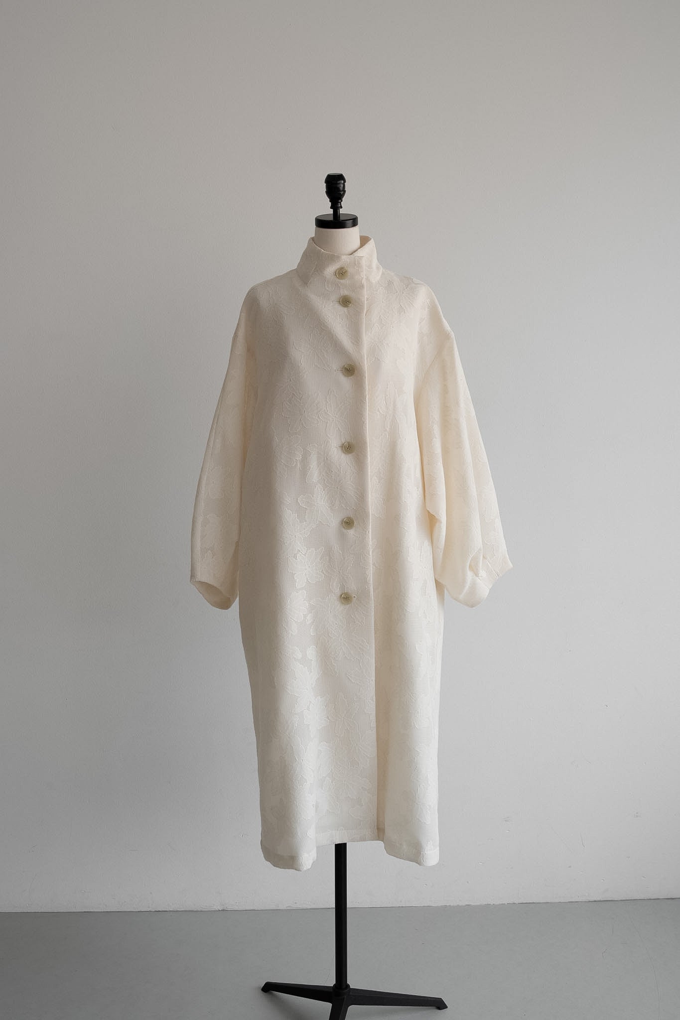 jacquard stand collar coat