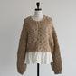 frill hand knit cardigan
