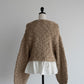 frill hand knit cardigan