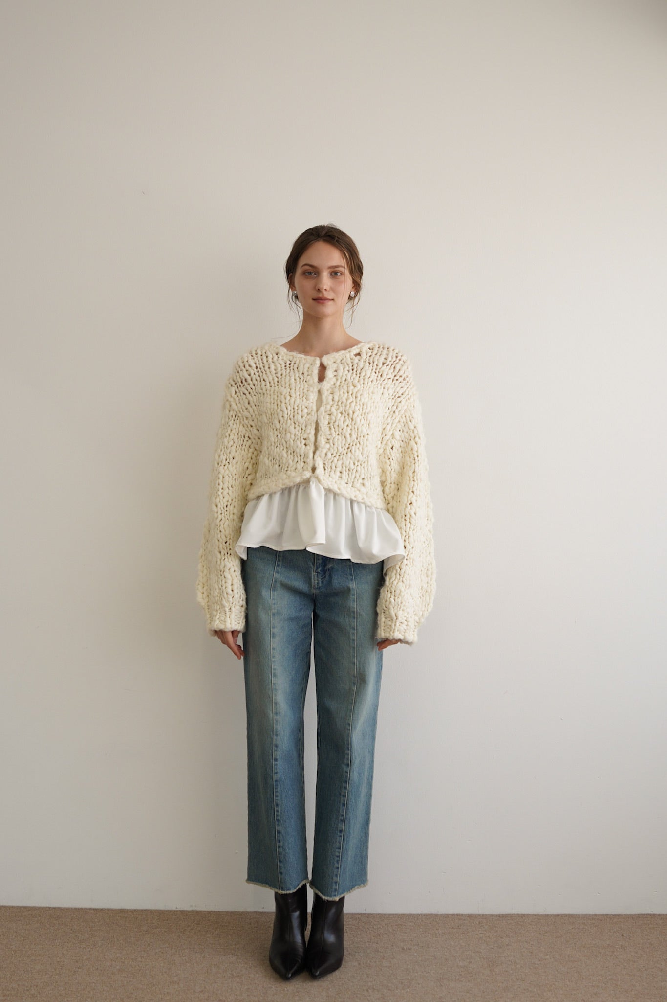 center line denim pants