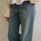 center line denim pants