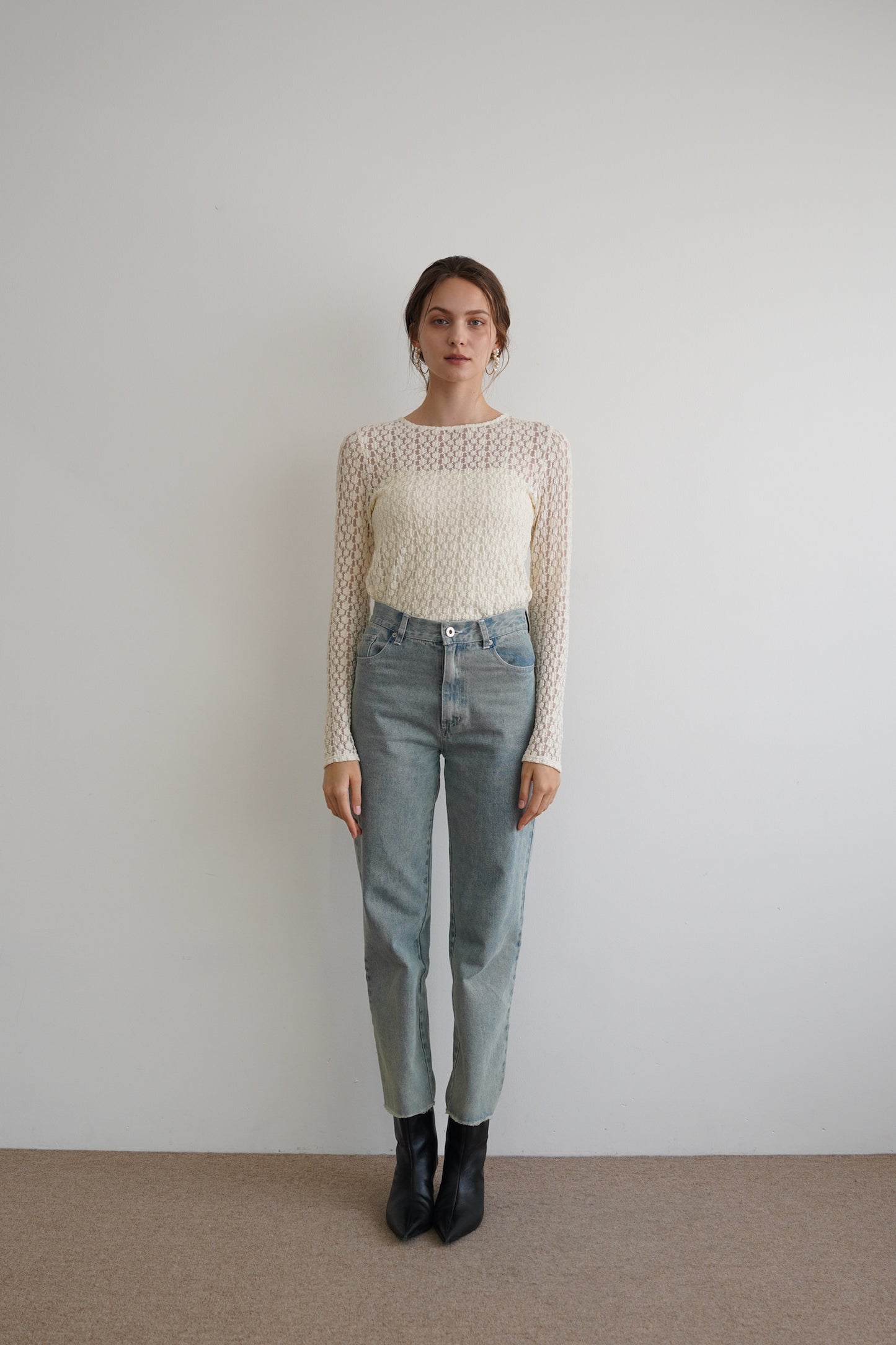 over skirt denim pants