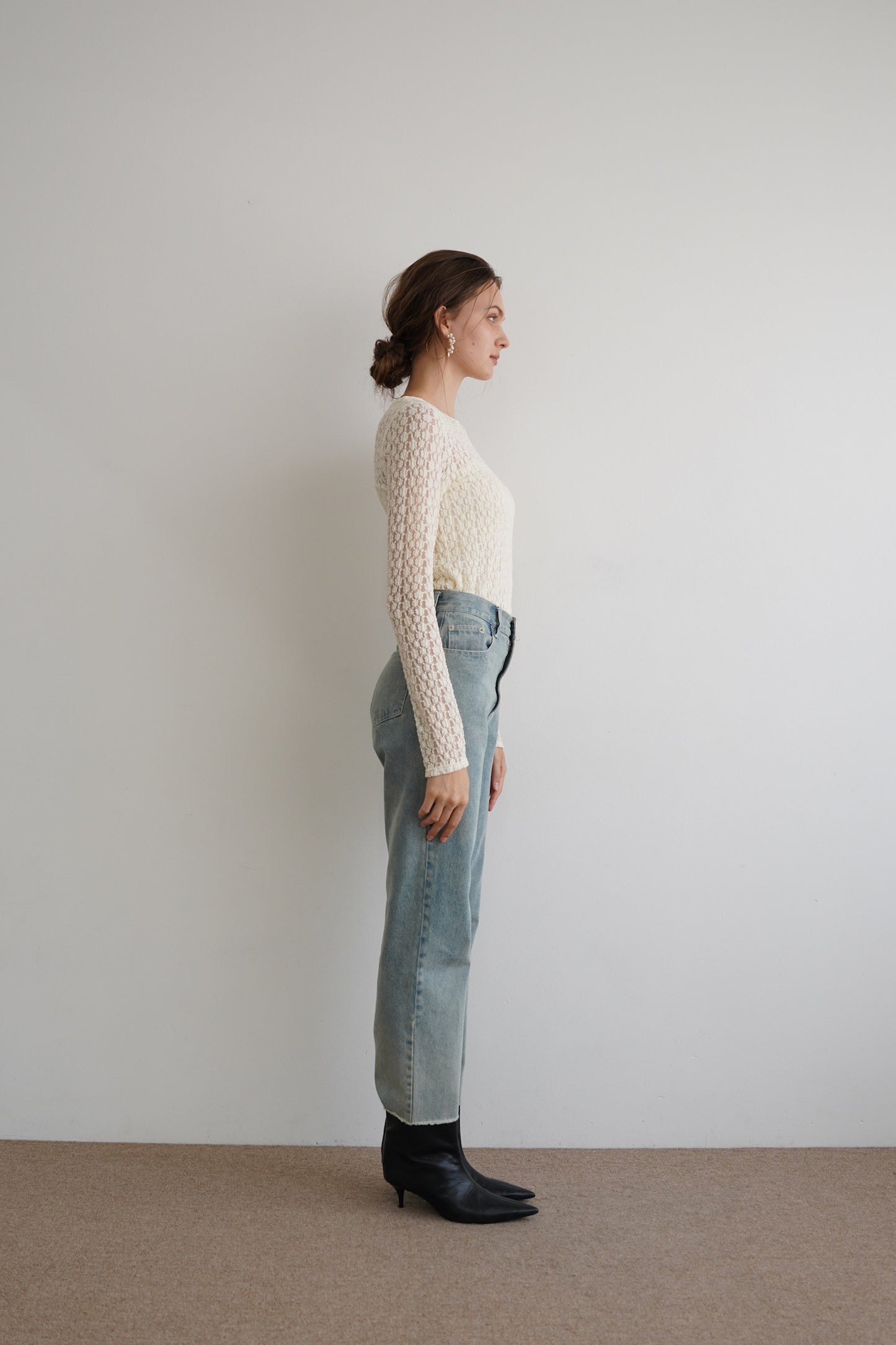 over skirt denim pants