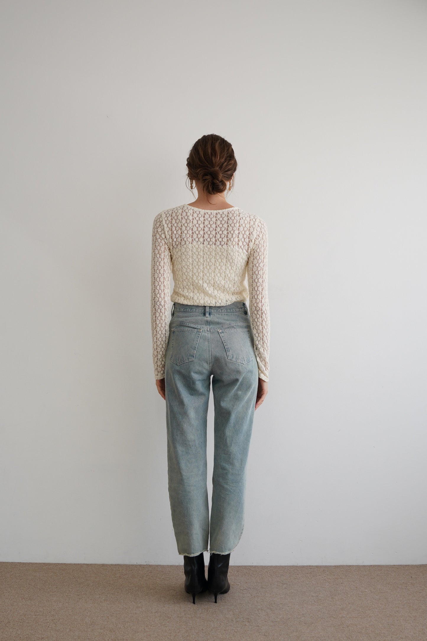 over skirt denim pants