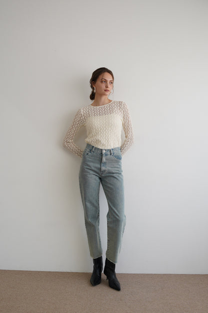 over skirt denim pants