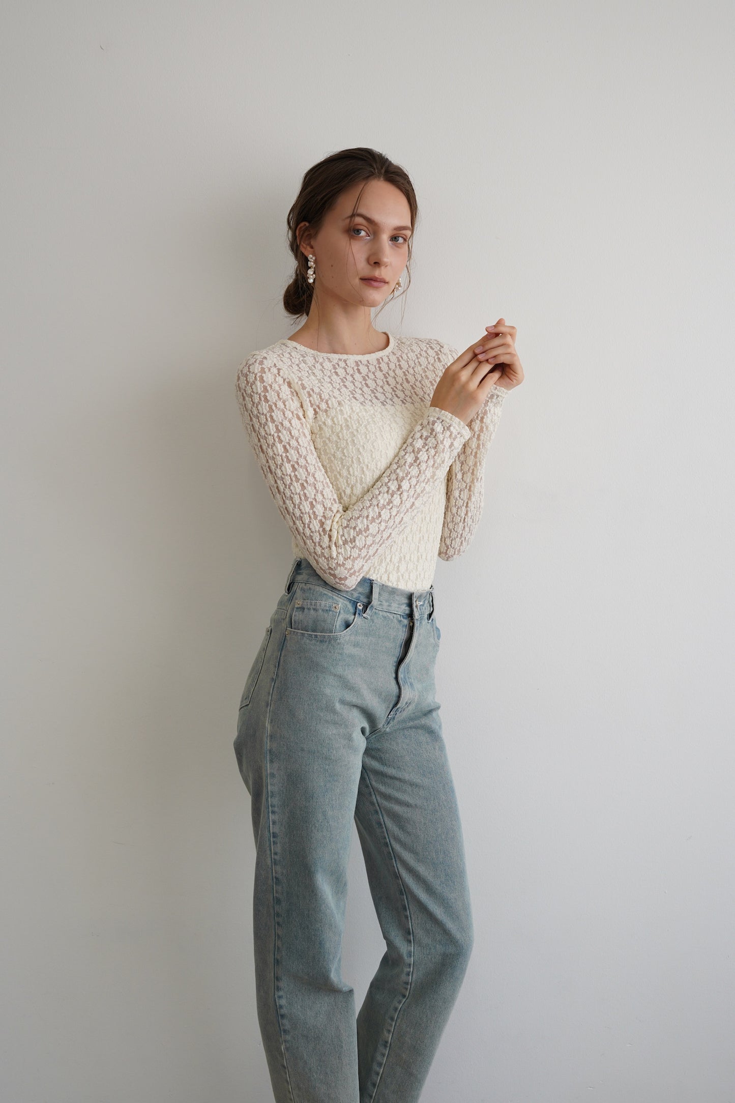 over skirt denim pants