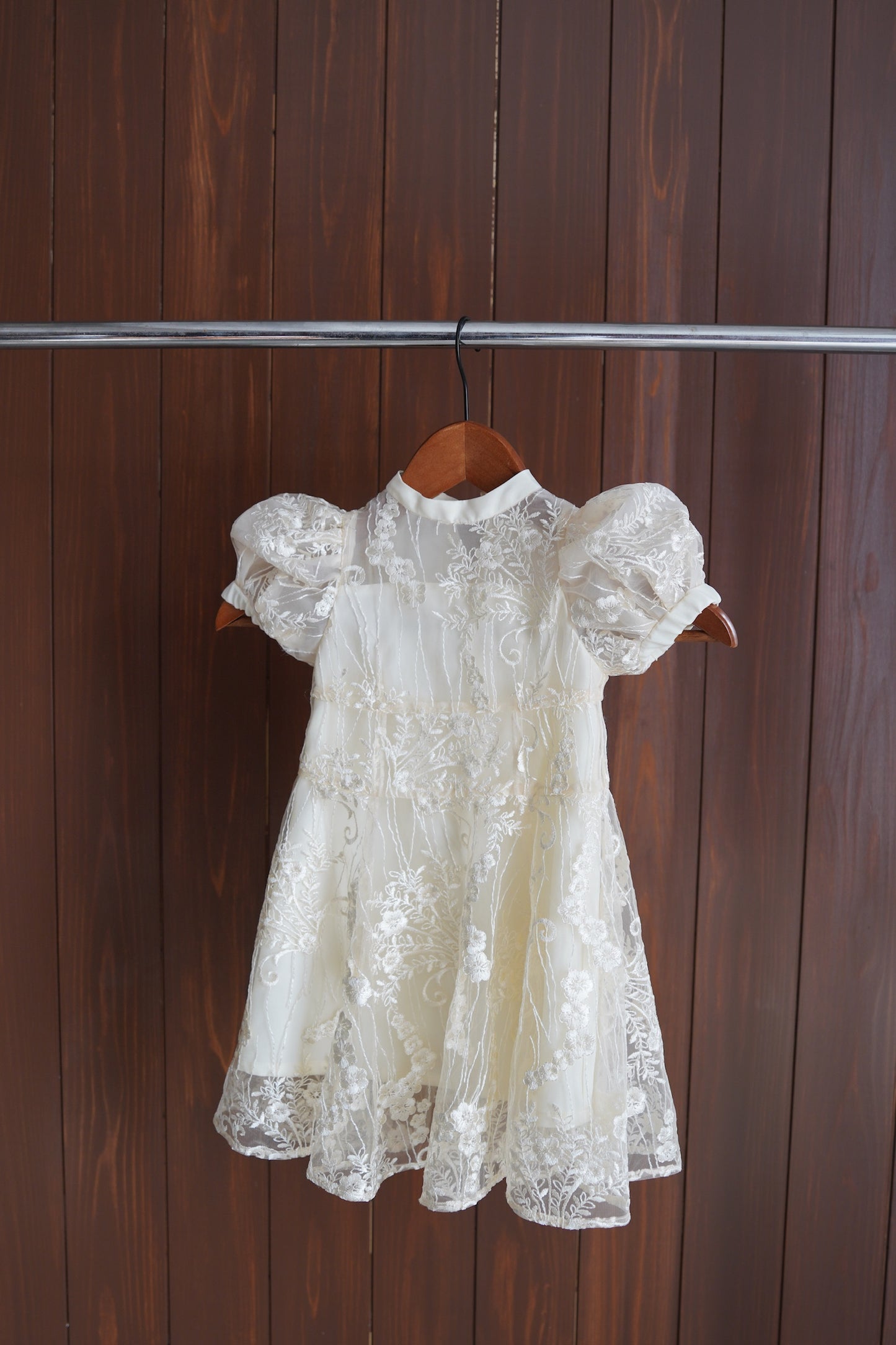 ［kids］lace flare dress