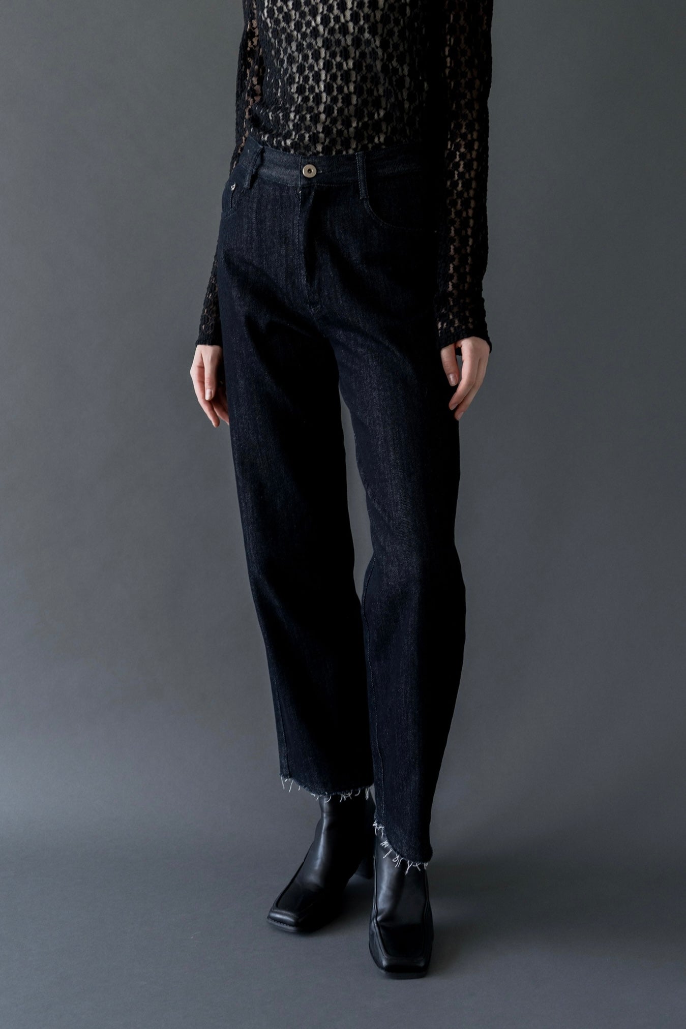 over skirt denim pants