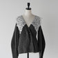 lace collar knit cardigan