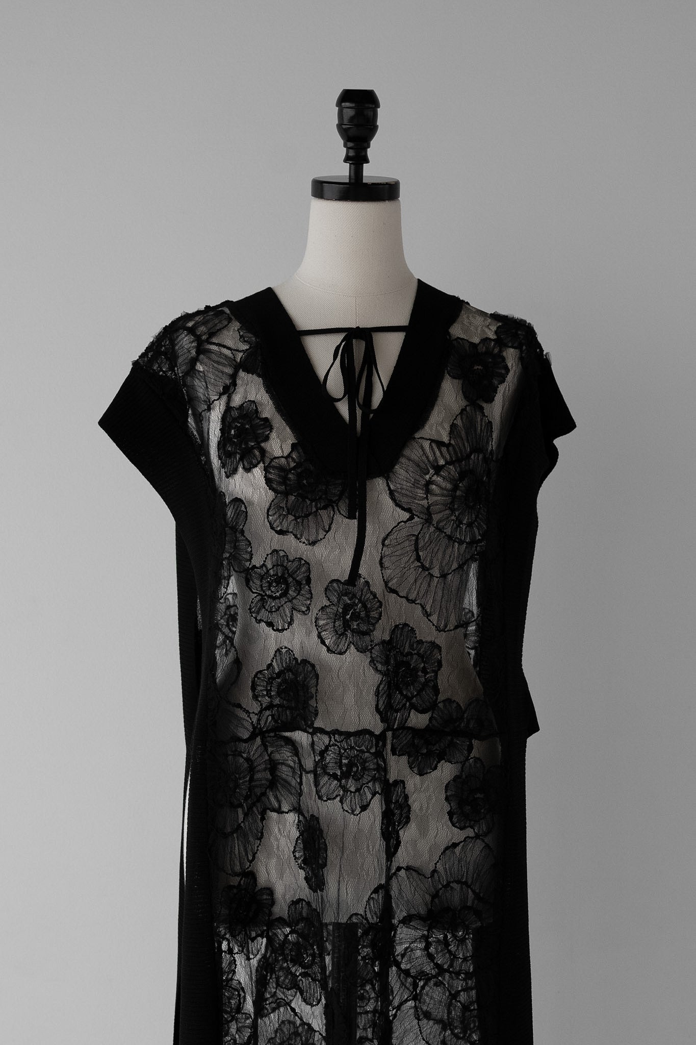flower lace sheer vest