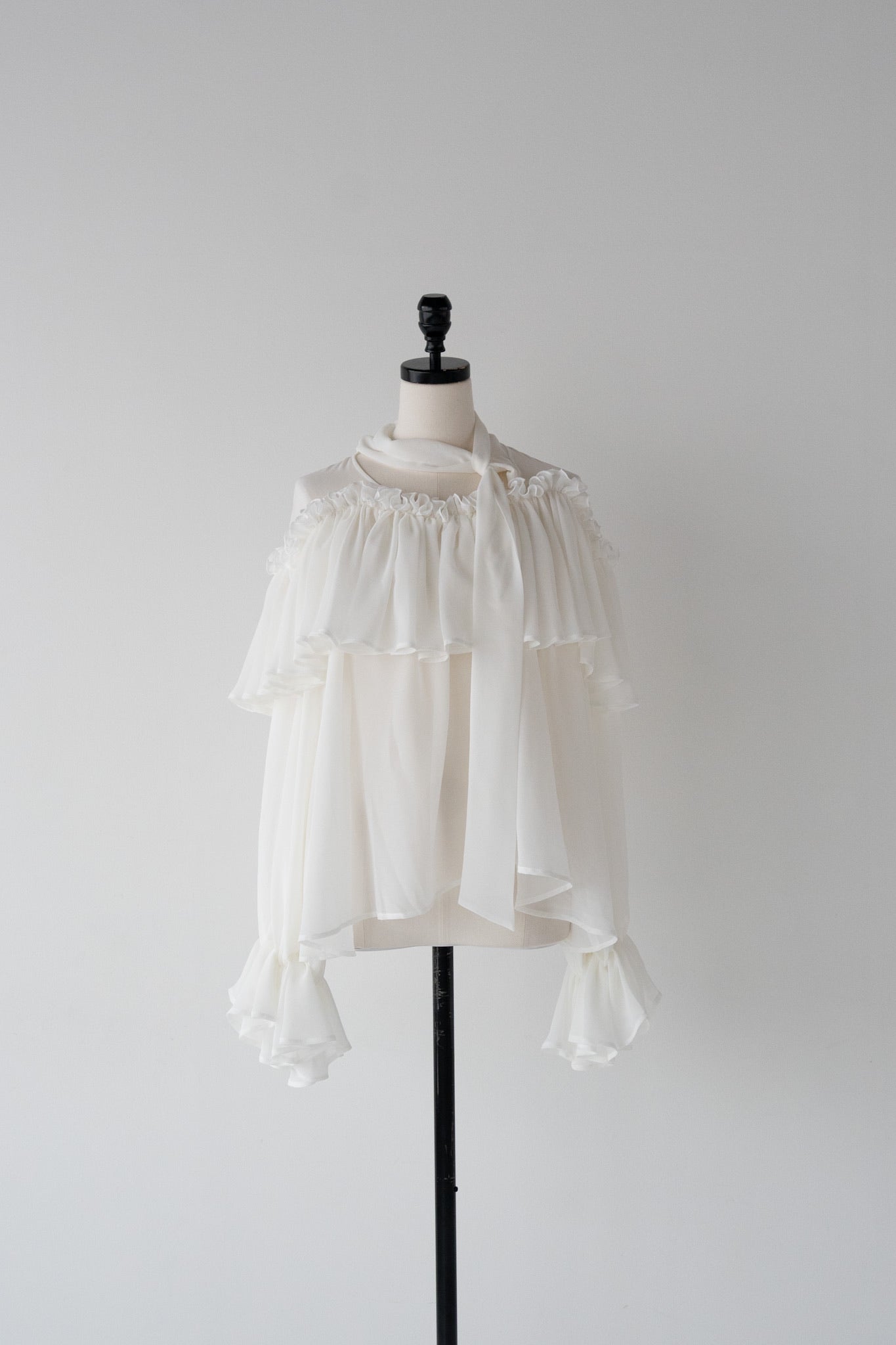 bowtie ruffle blouse
