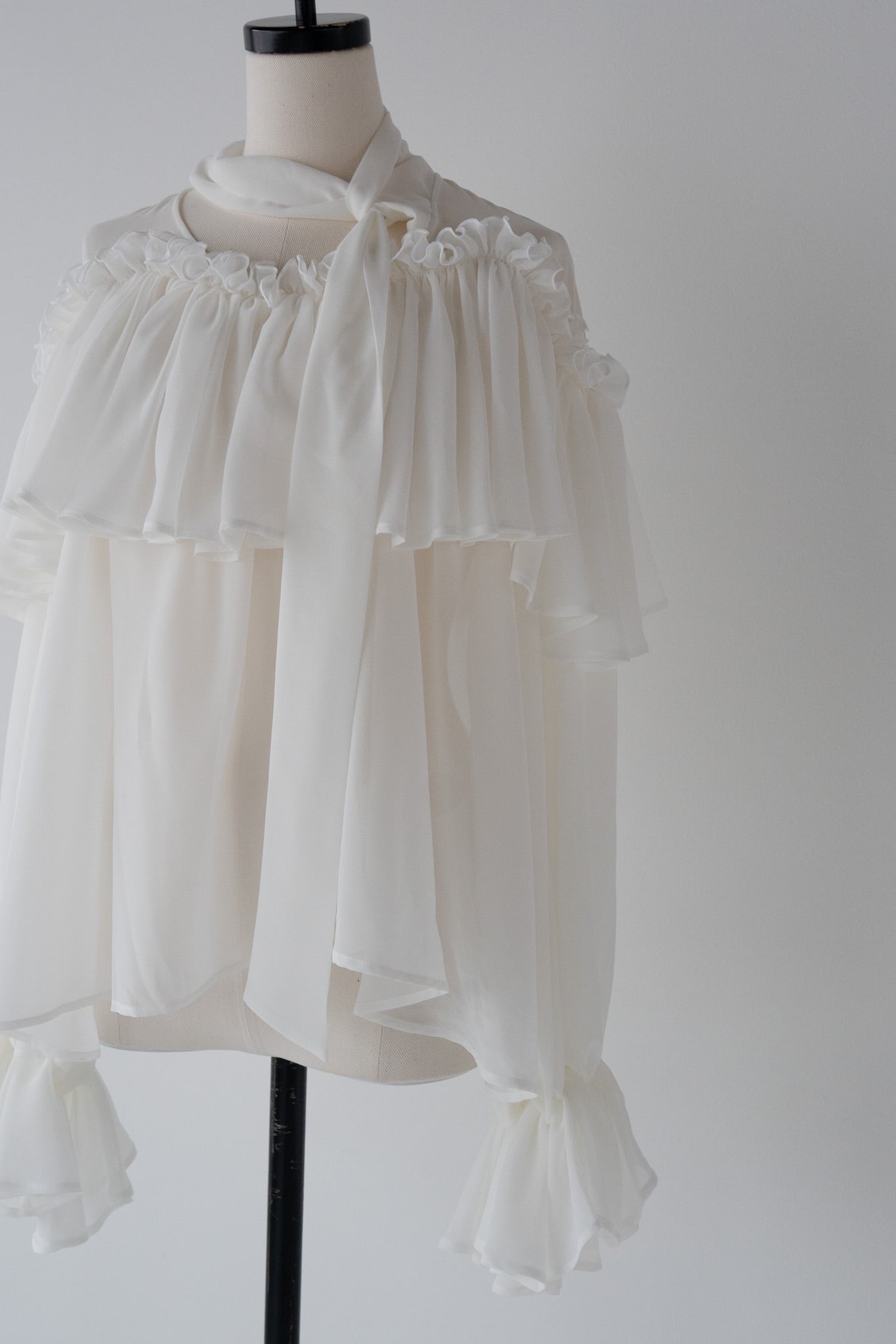 bowtie ruffle blouse