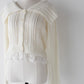 lace hem cable knit