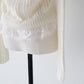 lace hem cable knit