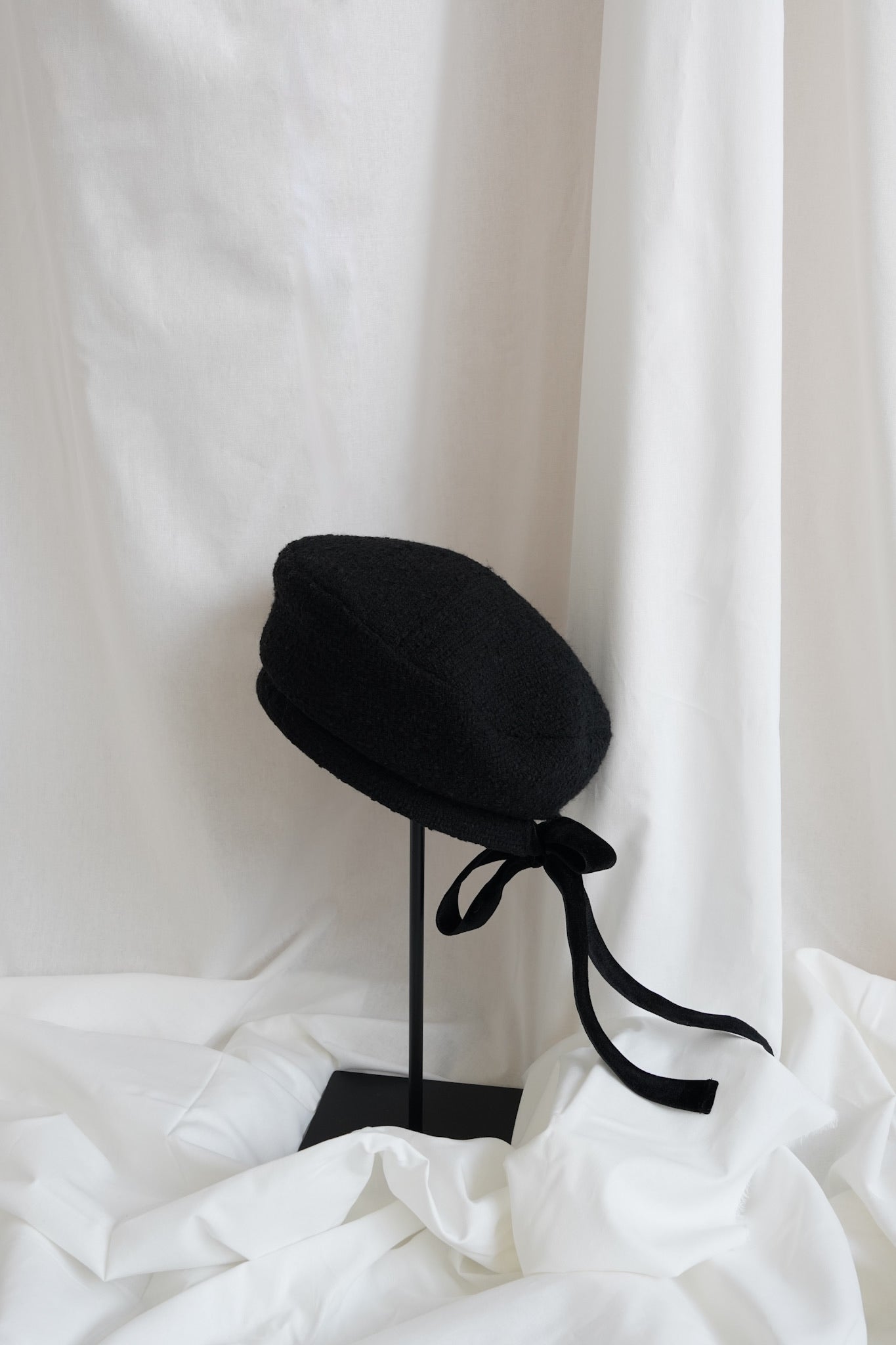 CA4LA×Acka. velour ribbon beret