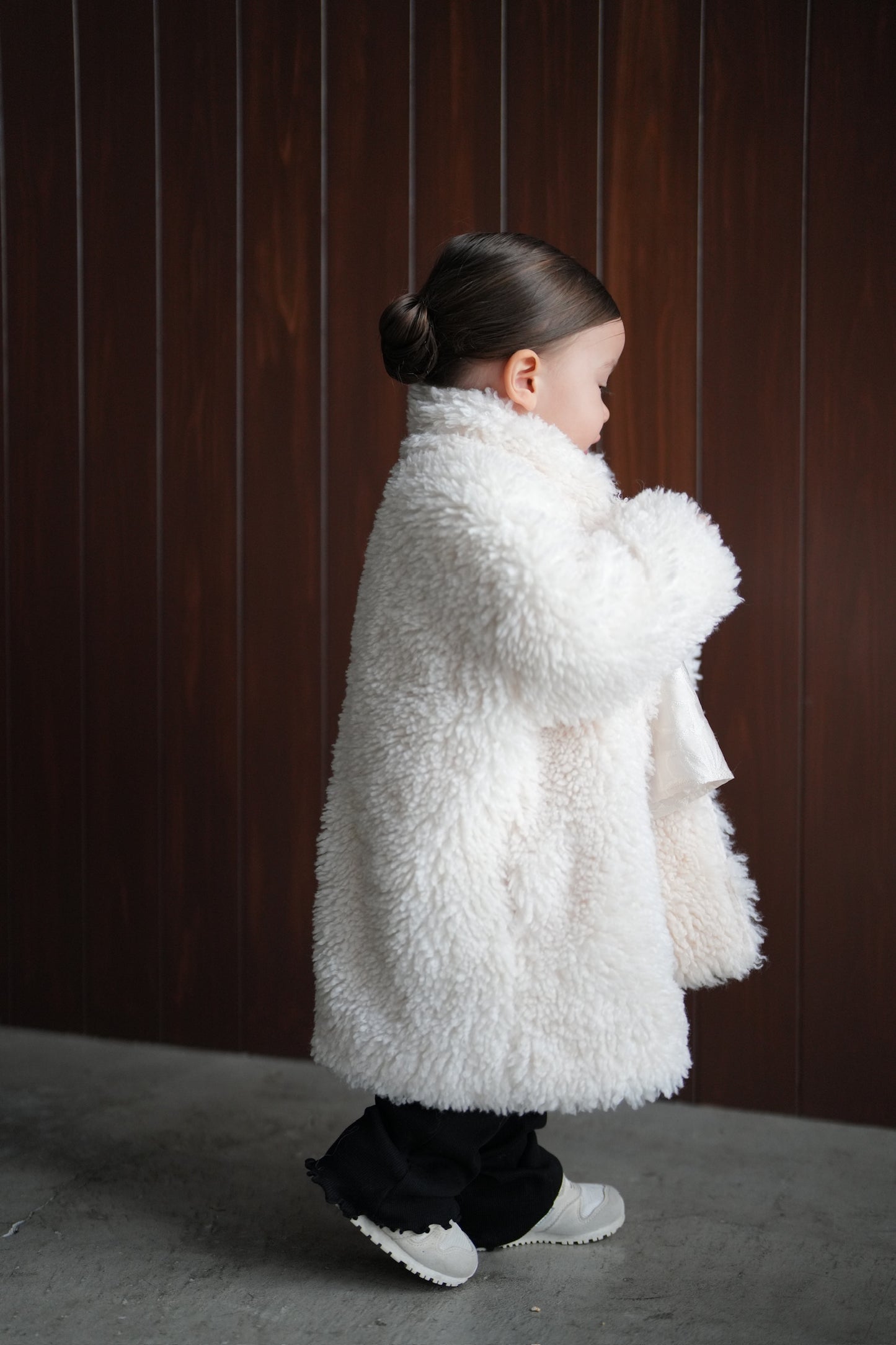 ［kids］poodle boa long coat