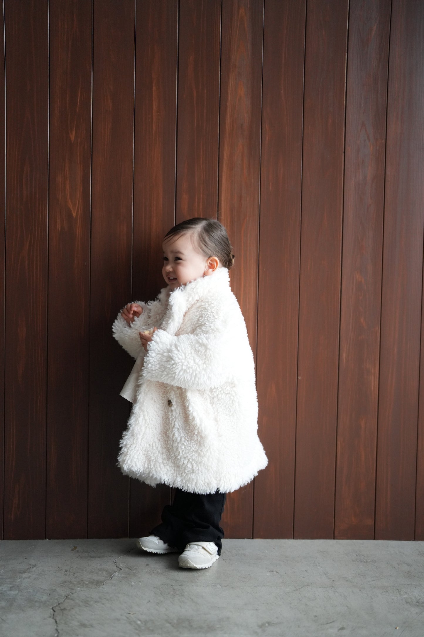 ［kids］poodle boa long coat