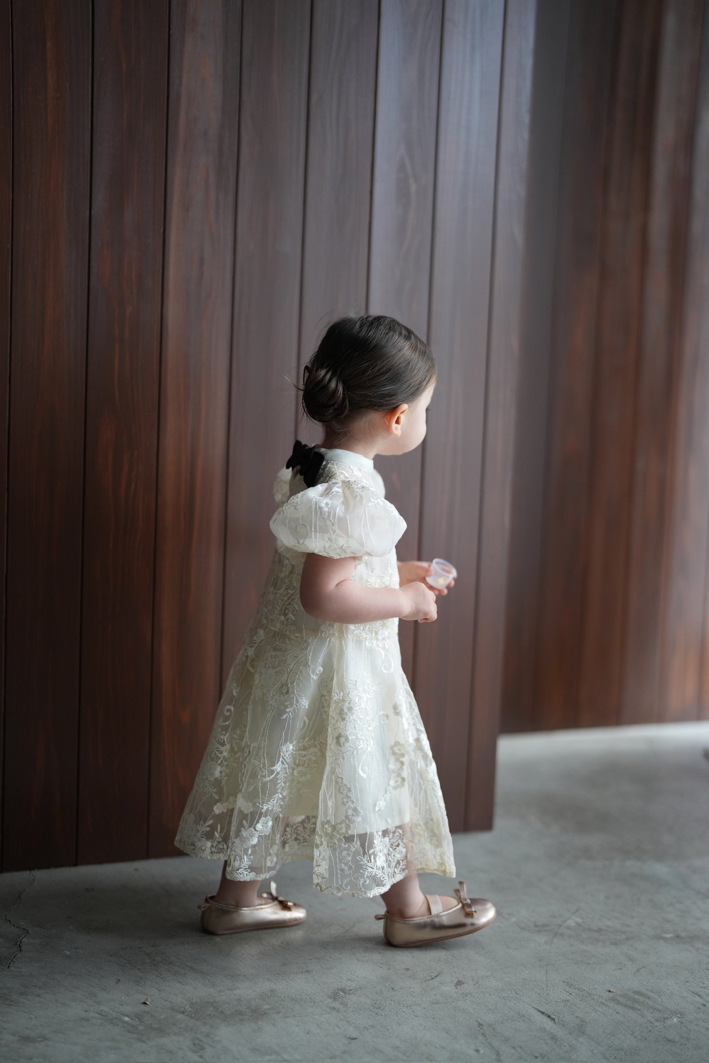 ［kids］lace flare dress