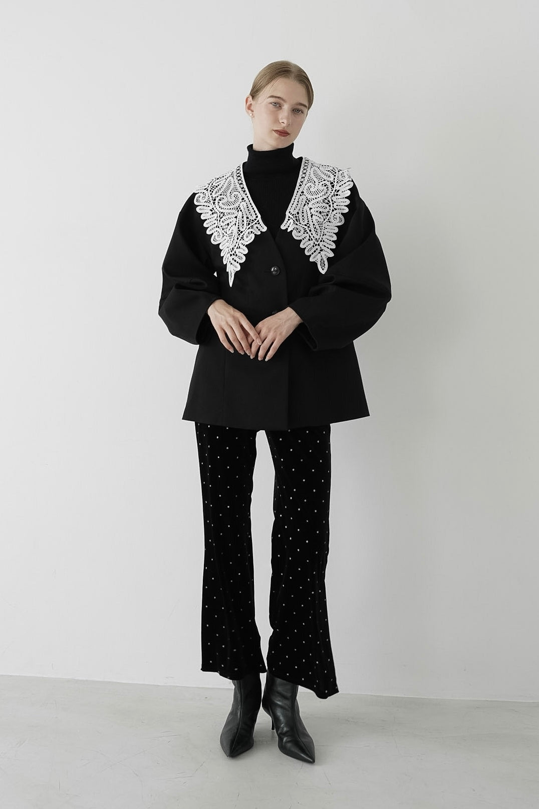 lace collar jacket