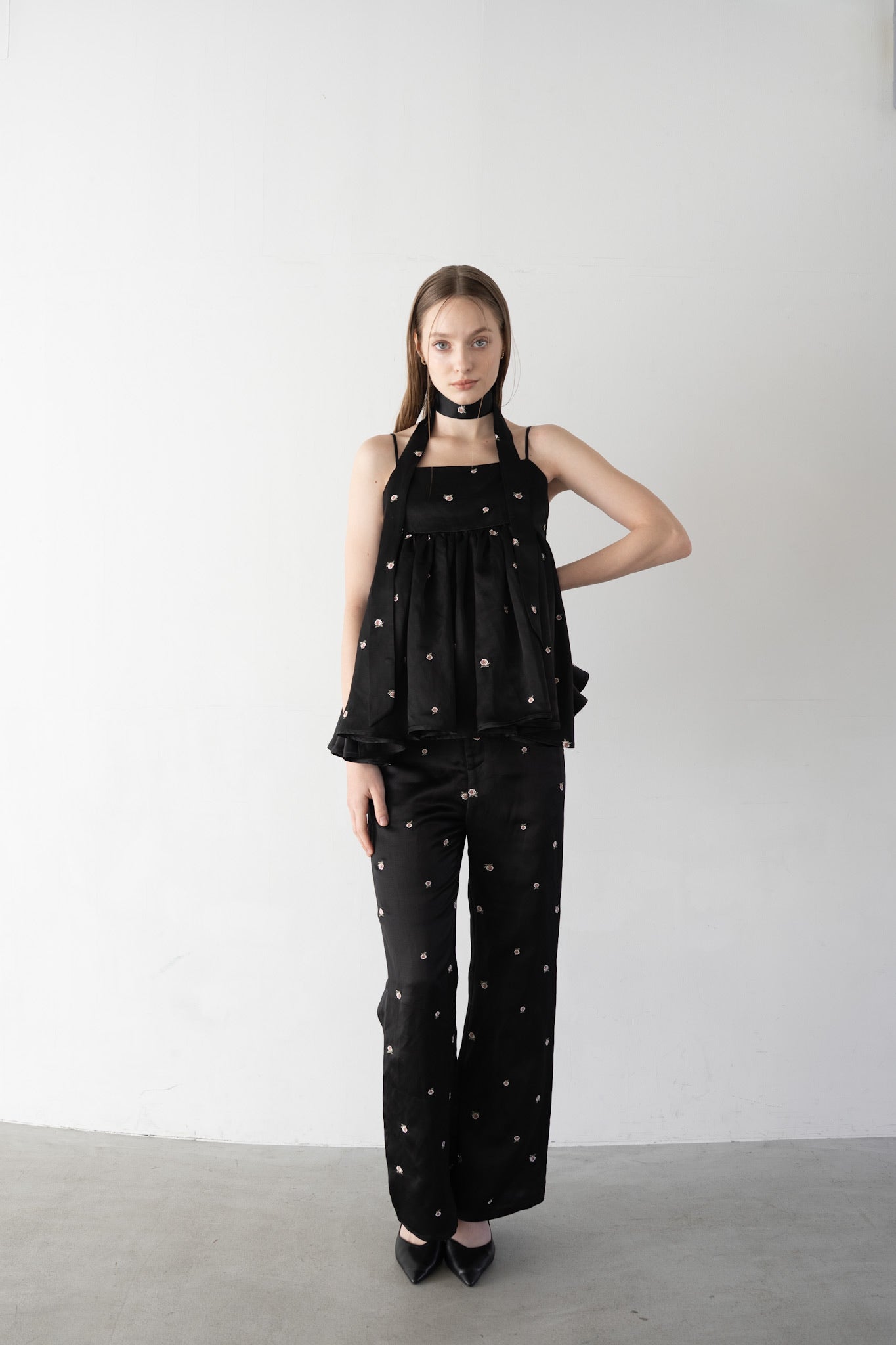 トップス Acka jacquard peplum bustier rose satin peplum bustier – Acka online store