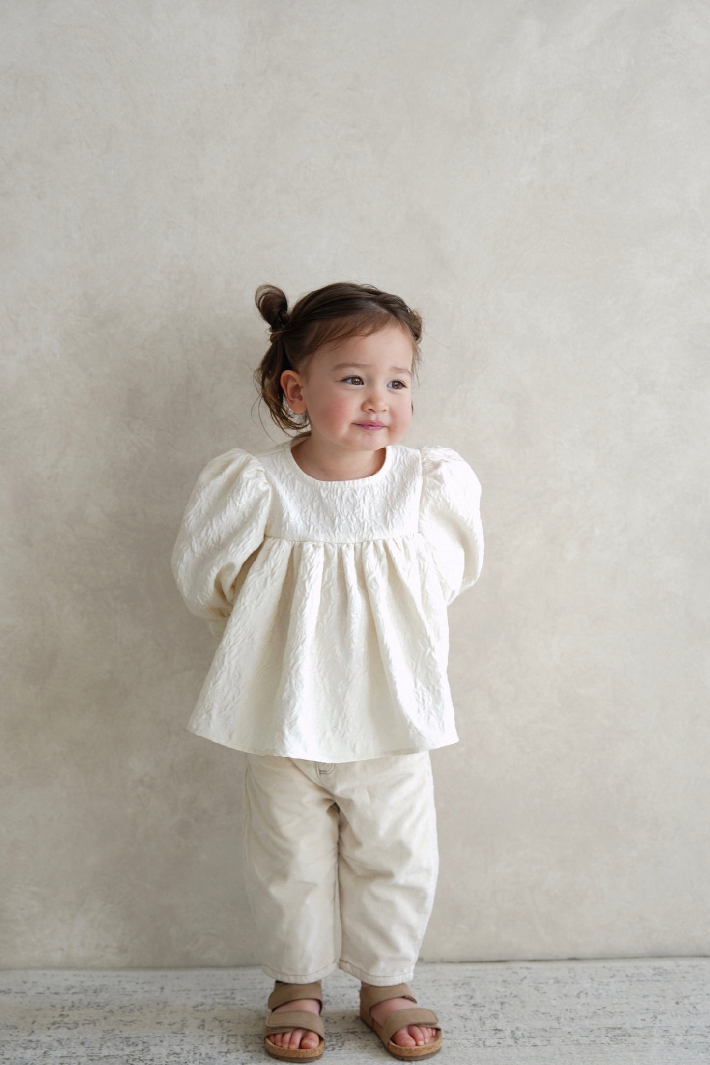 ［kids］fleur balloon blouse