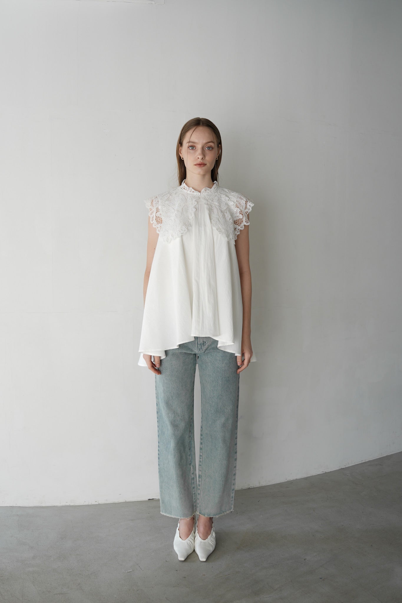 classic lace collar tops – Acka online store