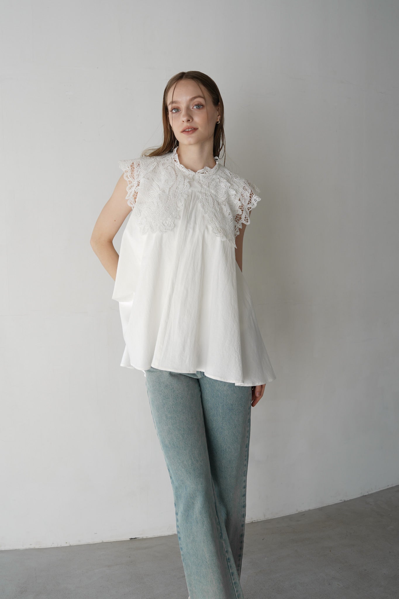 【美品・4月末まで出品】acka lace sleeve jacket Acka lace sleeve jacket - メルカリ