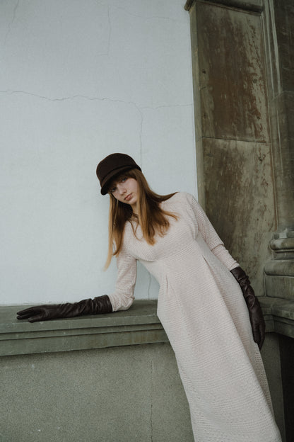 v neck lace knit one-piece